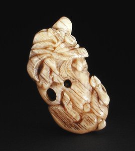 Netsuke raffigurante un cinghiale sdraiato, c. 1750-80 da Japanese School